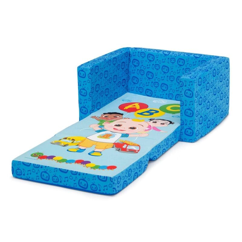 CoComelon Cozee Flip-Out Chair - 2-in-1 Convertible Sofa to Lounger by Delta Children - Image 12