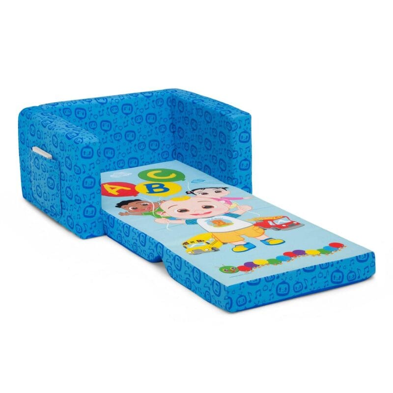CoComelon Cozee Flip-Out Chair - 2-in-1 Convertible Sofa to Lounger by Delta Children - Image 10