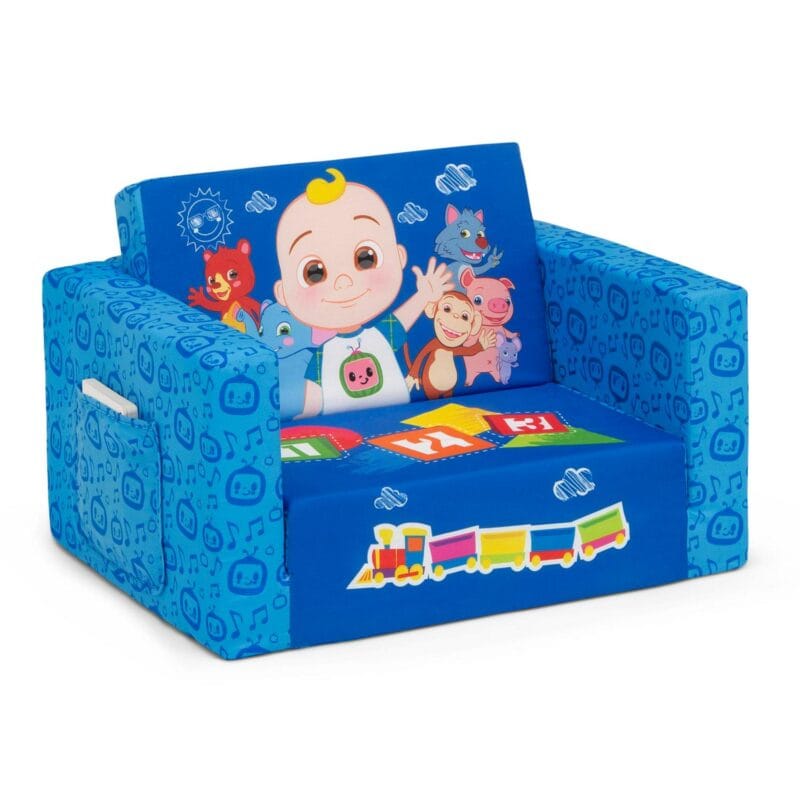 CoComelon Cozee Flip-Out Chair - 2-in-1 Convertible Sofa to Lounger by Delta Children - Image 9