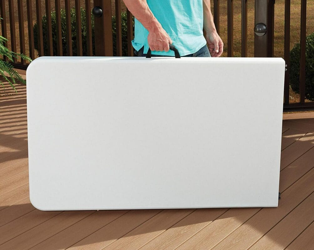 Cosco 8 Foot Centerfold Folding Table, White - Image 13
