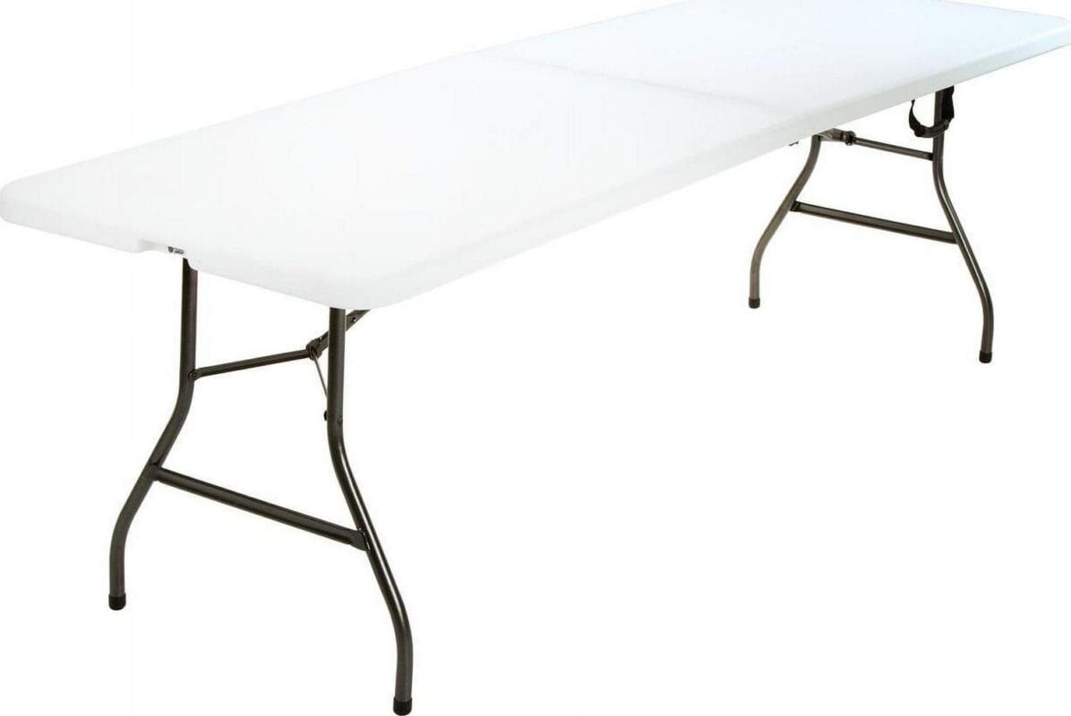 Cosco 8 Foot Centerfold Folding Table, White - Image 10