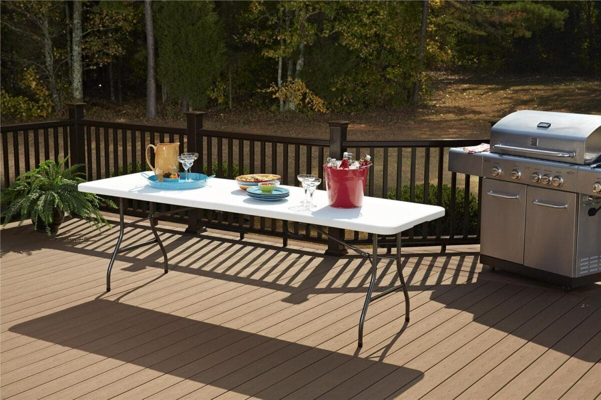 Cosco 8 Foot Centerfold Folding Table, White - Image 8