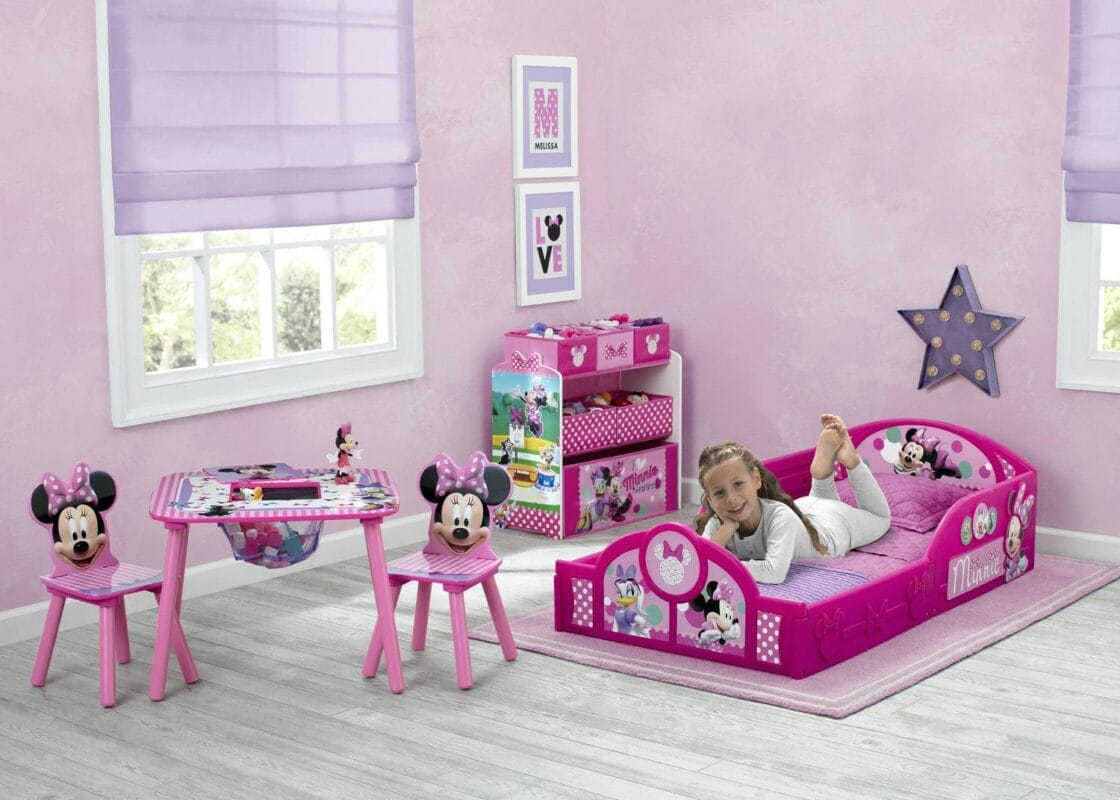 Disney Minnie Mouse Plastic Sleep and Play Toddler Bed by Delta Children - Image 3