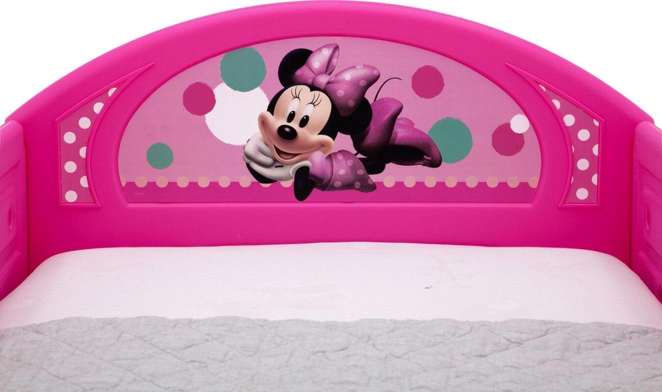 Disney Minnie Mouse Plastic Sleep and Play Toddler Bed by Delta Children - Image 5