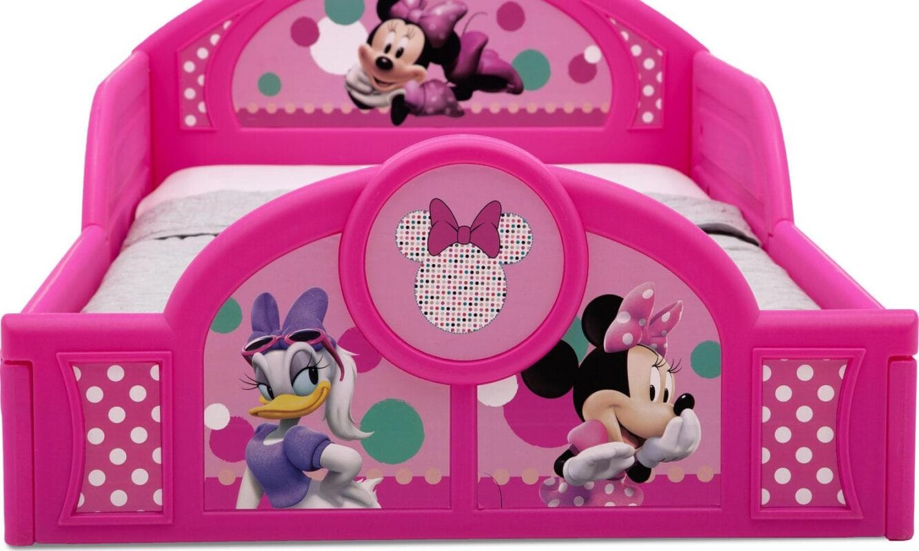 Disney Minnie Mouse Plastic Sleep and Play Toddler Bed by Delta Children - Image 4