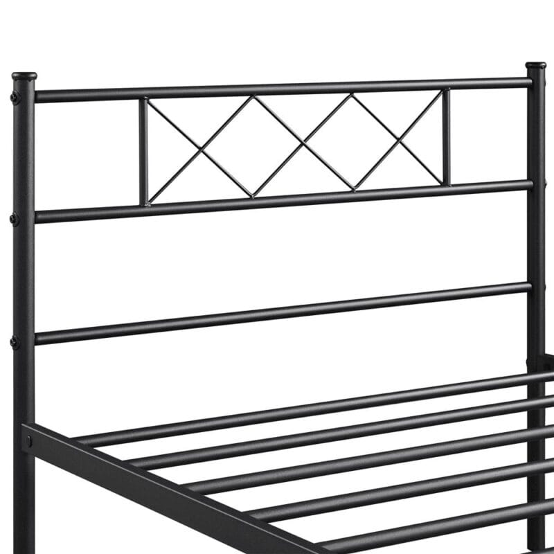 Easyfashion Journee x-Design Metal Platform Twin Bed, Black - Image 7