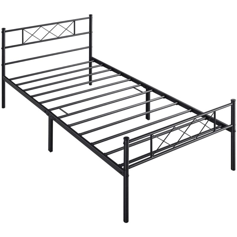 Easyfashion Journee x-Design Metal Platform Twin Bed, Black - Image 8