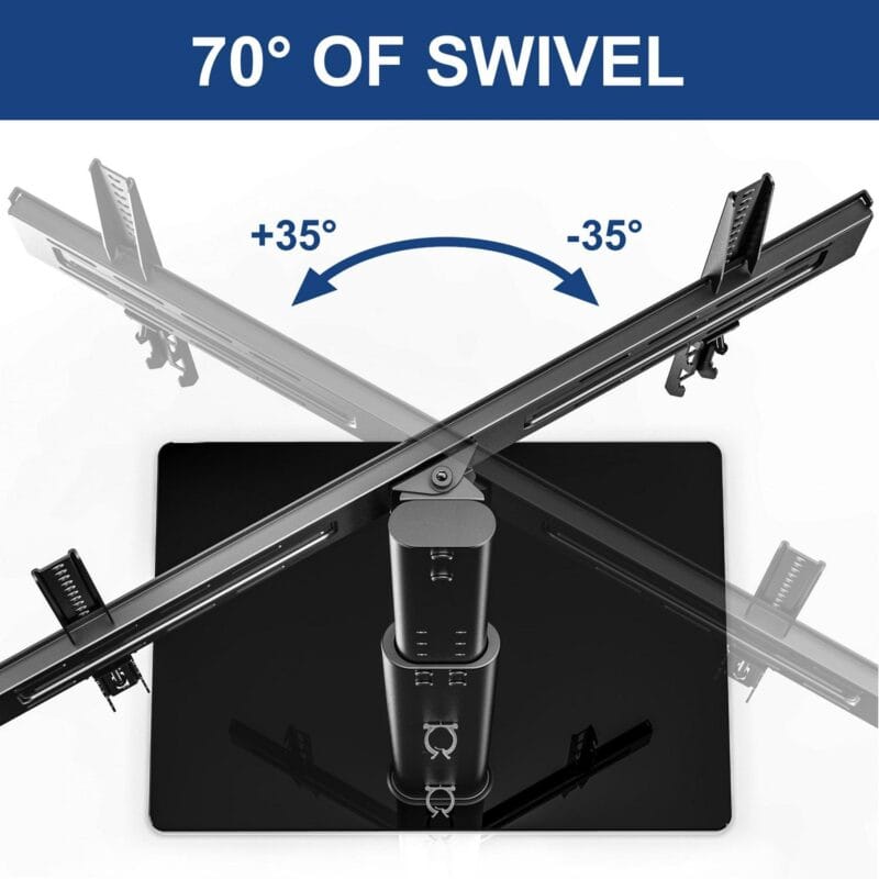 FITUEYES Universal TV Stand Base with Swivel Mount, Corner Floor TV Stand for 32 39 42 50 55 60 65 Inch TVs - Image 5