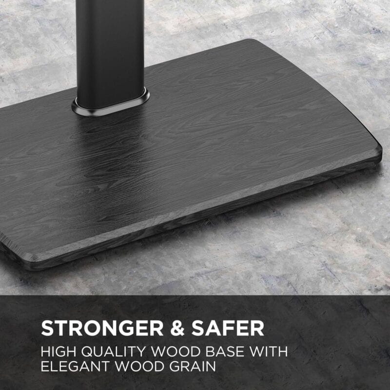 Fitueyes Swivel TV Stand with Adjustable Shelf for TVs up to 70 , Black - Image 7