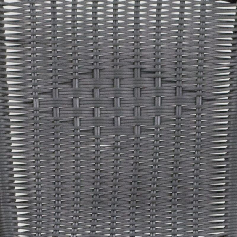 Flash Furniture Lila 2 Pack Gray Rattan Indoor-Outdoor Restaurant Stack Chair - Image 12