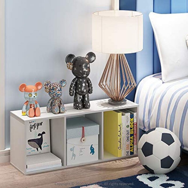 Furinno 11003WH 3 - Tier Open Shelf Bookcase, White Color - 12  W x 31.5  H x 9.3  D - Image 4