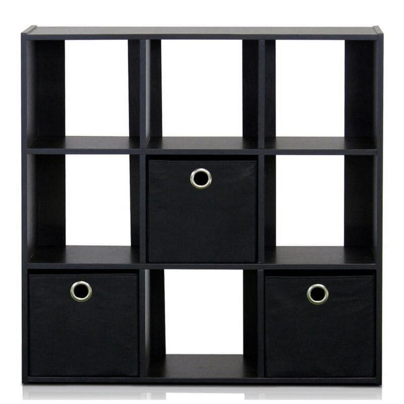 Furinno 13207 Simplistic 9-Cube Organizer with Bins - Image 2