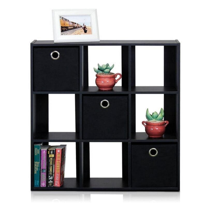 Furinno 13207 Simplistic 9-Cube Organizer with Bins - Image 3