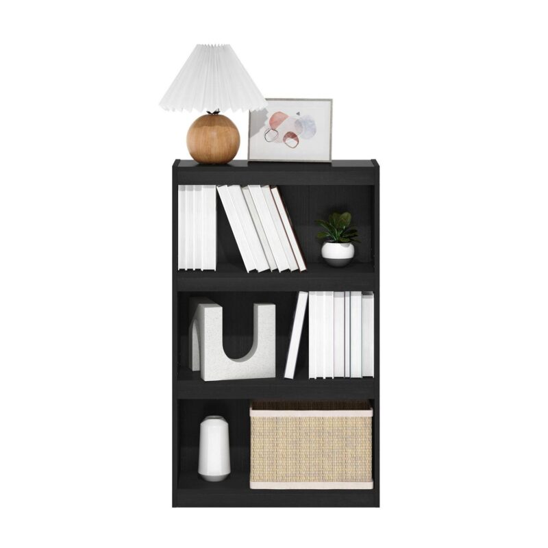 Furinno JAYA Enhanced Home 3-Tier Adjustable Shelf Bookcase, Blackwood - Image 6