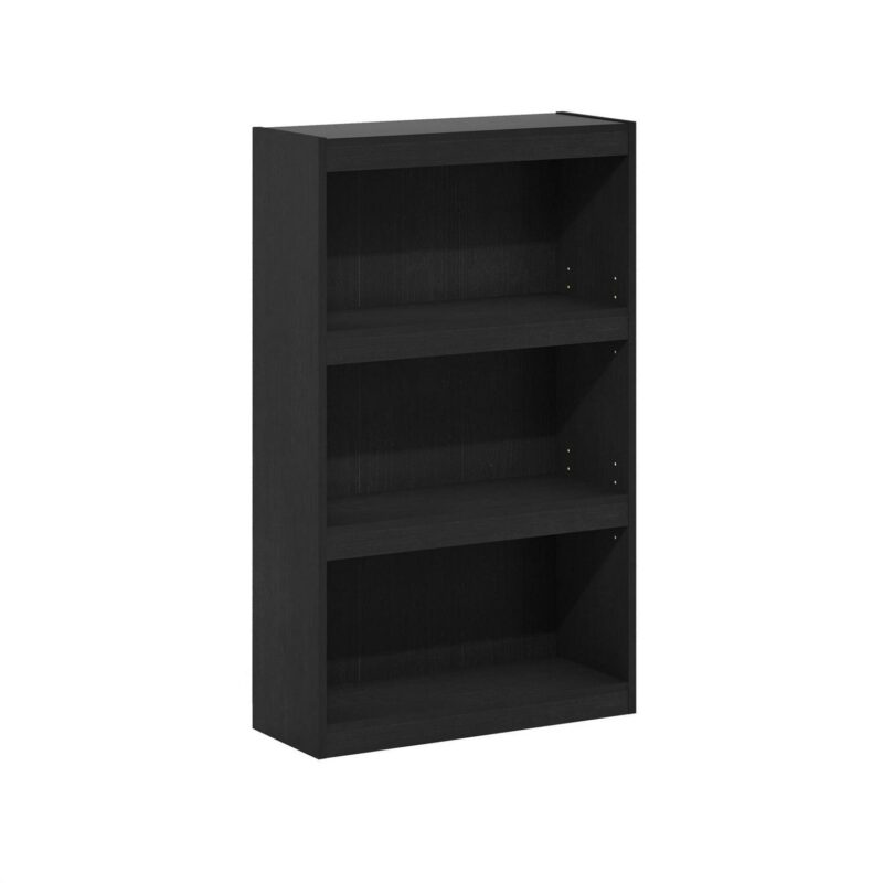 Furinno JAYA Enhanced Home 3-Tier Adjustable Shelf Bookcase, Blackwood - Image 3