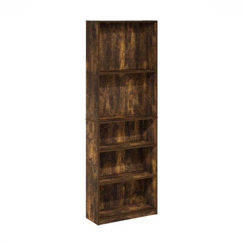 Furinno JAYA Simply Home 5-Shelf Bookcase, Amber Pine - Image 2