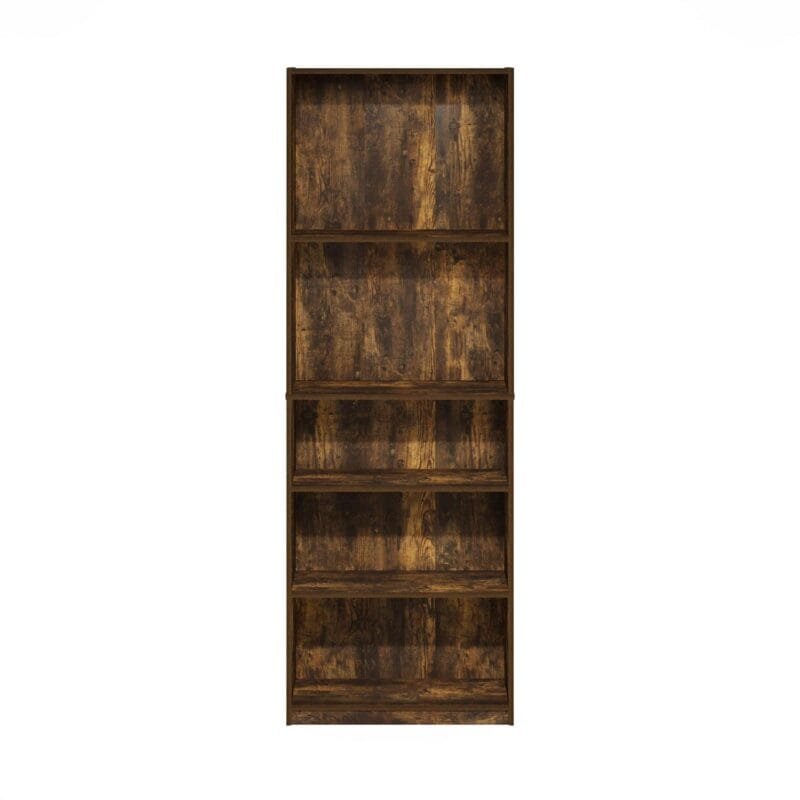 Furinno JAYA Simply Home 5-Shelf Bookcase, Amber Pine - Image 3