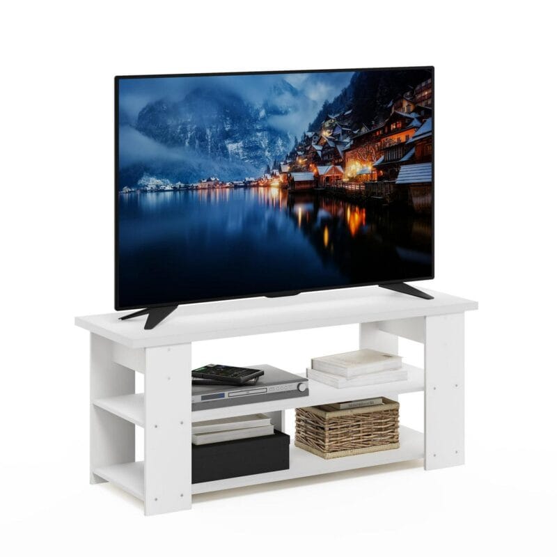 Furinno JAYA TV Stand Up To 55-Inch, White - Image 4