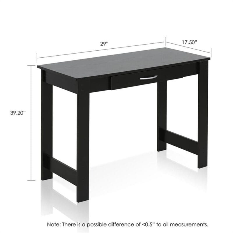 Furinno Jaya Writing Desk with Drawer, 15108BKW - Image 2
