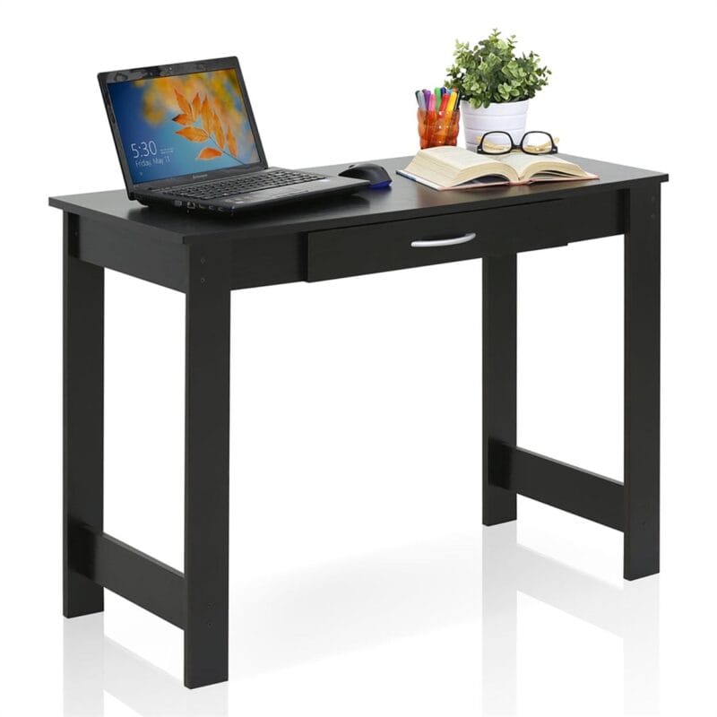Furinno Jaya Writing Desk with Drawer, 15108BKW - Image 3