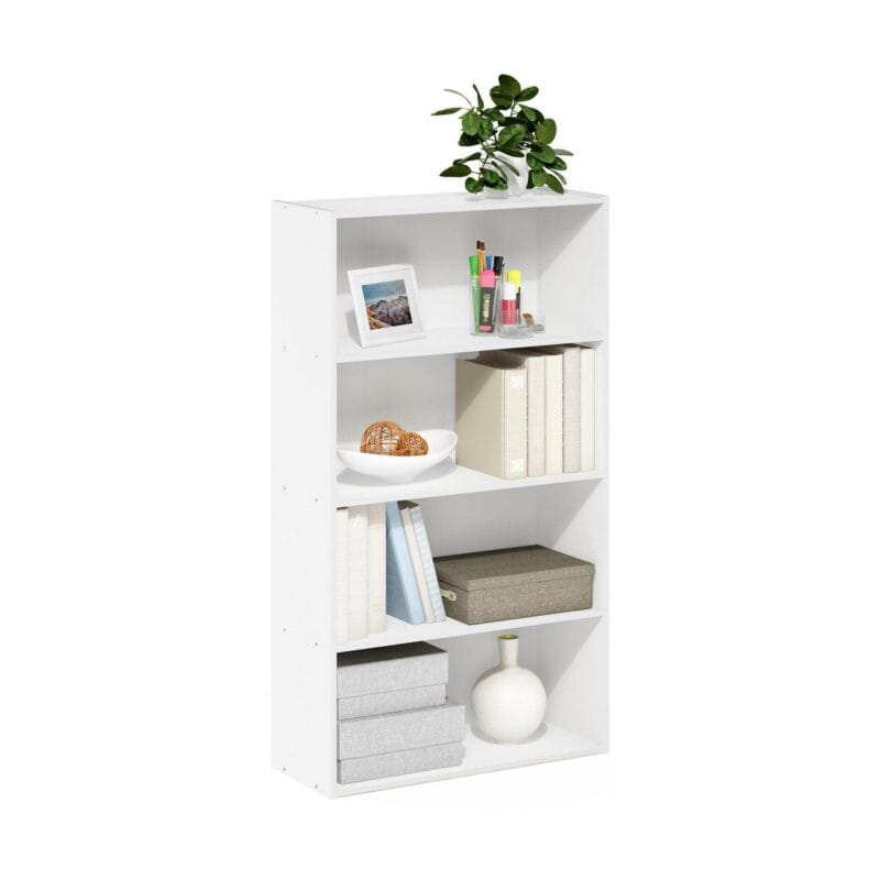 Furinno Pasir 4-Tier Open Shelf, White - Image 4