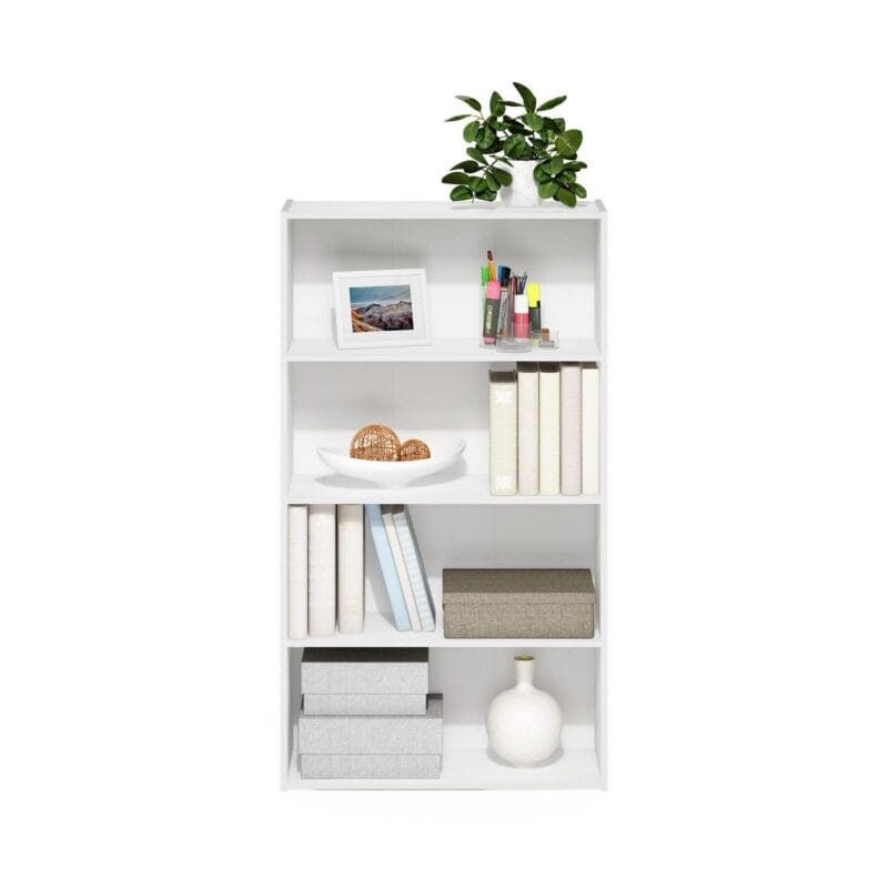 Furinno Pasir 4-Tier Open Shelf, White - Image 3