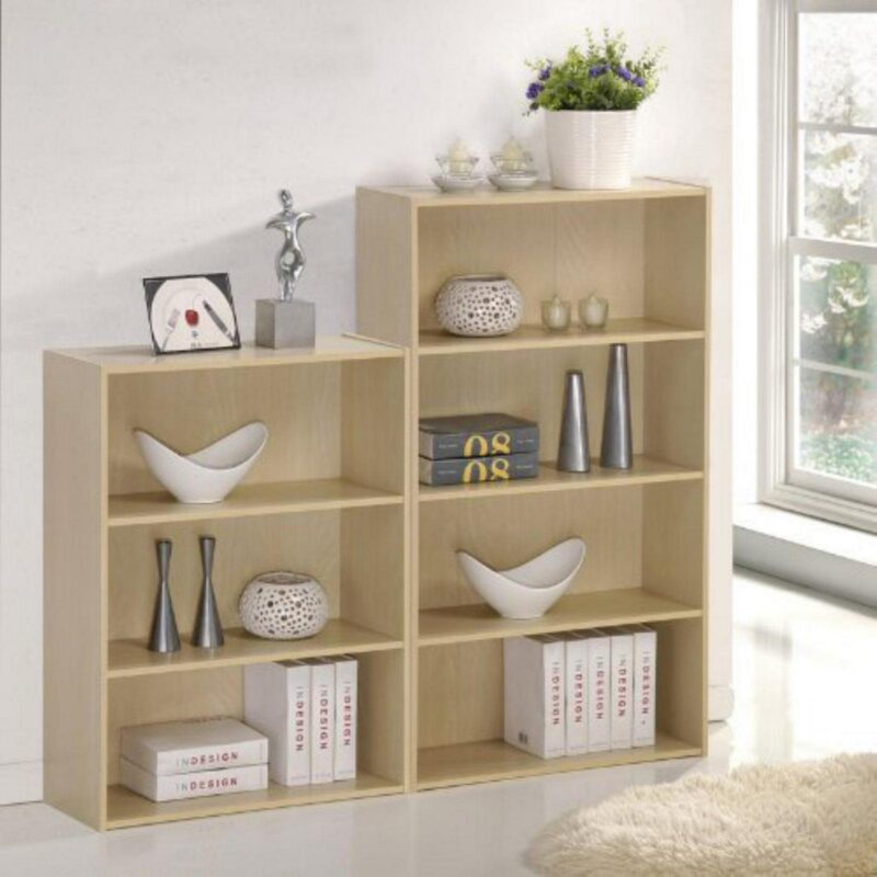 Furinno Pasir Contemporary Engineered Wood 4-Tier Open Shelf, Espresso - Image 3