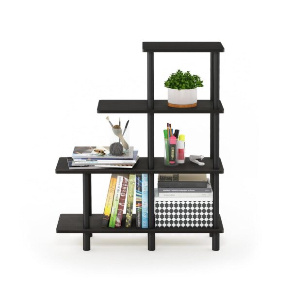 Furinno Turn-N-Tube 31.50 W X 11.61 D X 39.45 H 4-Shelf Freestanding Shelves, Black