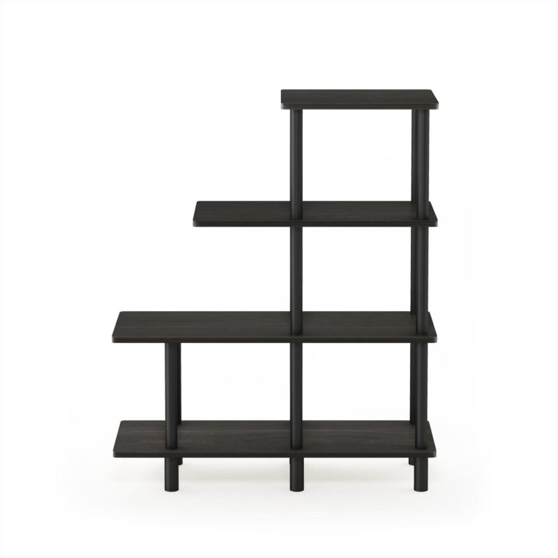 Furinno Turn-N-Tube 31.50 W X 11.61 D X 39.45 H 4-Shelf Freestanding Shelves, Black - Image 4