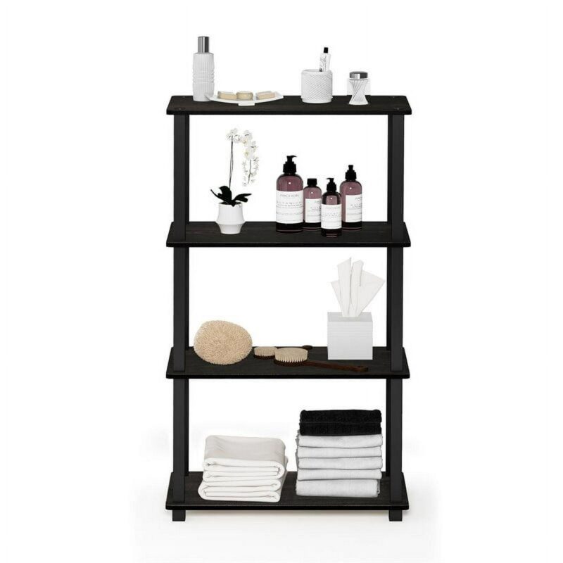 Furinno Turn-S-Tube 23.6Aca !A W x 11.4 D x 43.25 H 4-Shelf Decorative Shelves, Black - Image 5