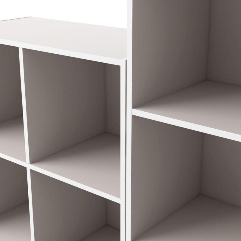 Furniture of America Brooks Stackable 4-Cube Wood Gray Bookcase - Image 9