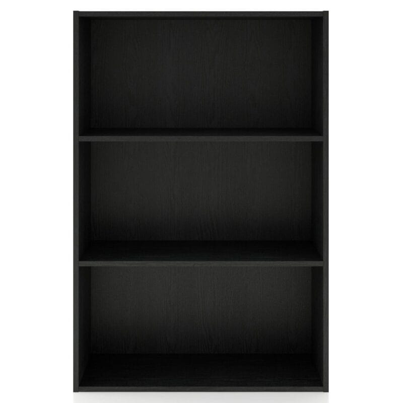 Furniture of America Brooks Stackable 3-Tier Wood Black Bookcase - Image 3