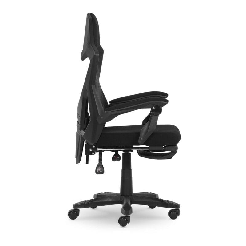 Gamer Gear Gaming Office Chair with Extendable Leg Rest, Black Fabric Upholstery - Image 13