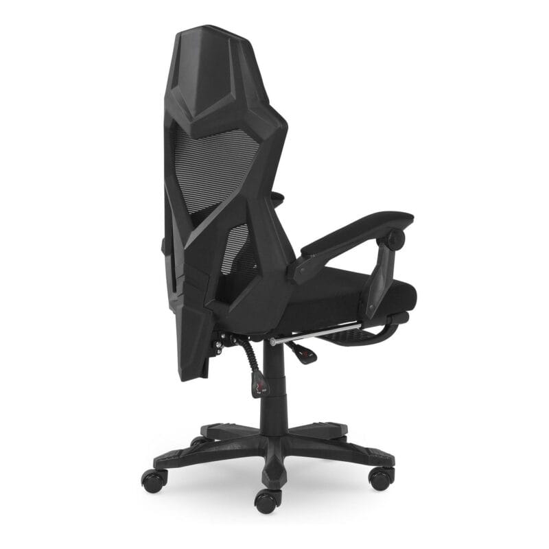 Gamer Gear Gaming Office Chair with Extendable Leg Rest, Black Fabric Upholstery - Image 15