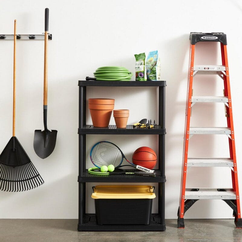 Gracious Living 4 Shelf Fixed Height Medium Duty Storage, Black (4 Pack) - Image 4