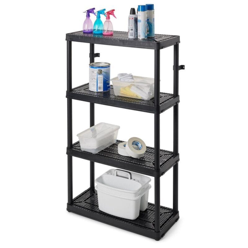 Gracious Living 4 Shelf Fixed Height Medium Duty Storage, Black (4 Pack) - Image 6