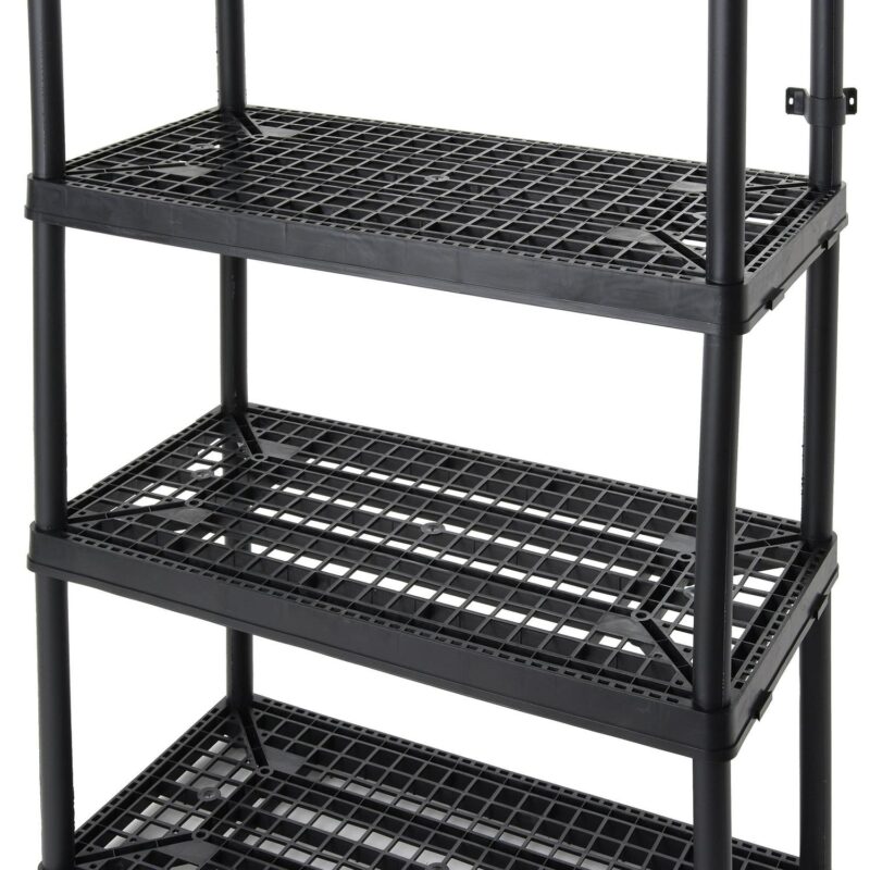 Gracious Living 4 Shelf Fixed Height Ventilated Heavy Duty Storage Unit - Image 8