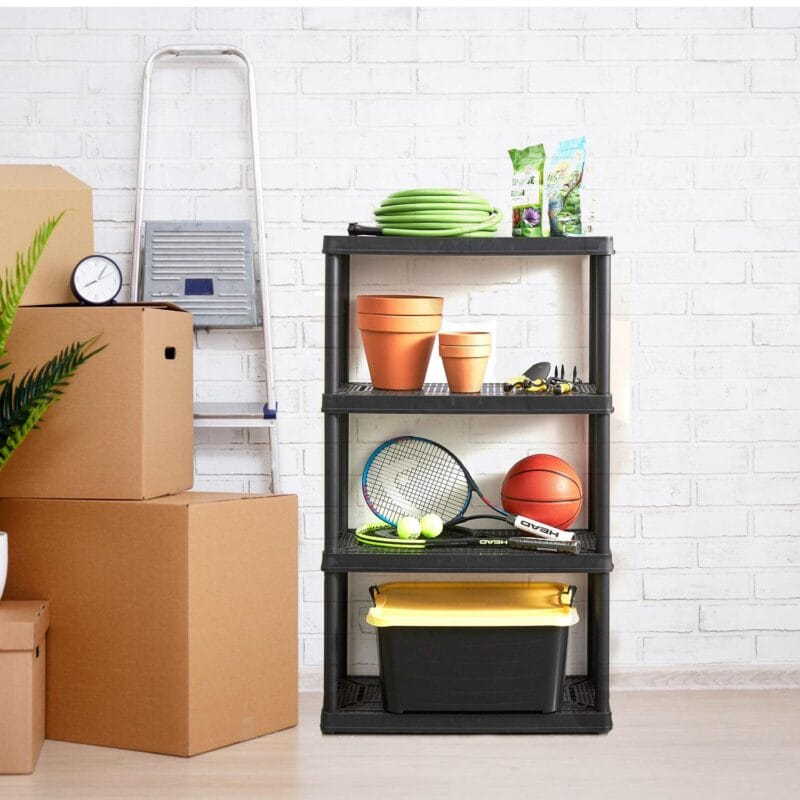 Gracious Living 4 Shelf Fixed Height Medium Duty Storage, Black (4 Pack) - Image 5