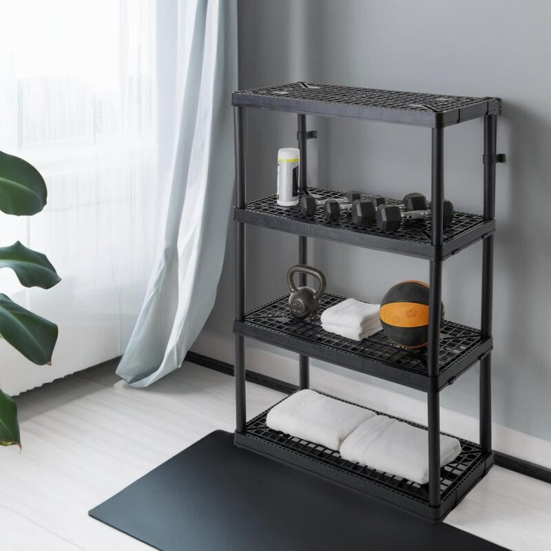 Gracious Living 4 Shelf Fixed Height Ventilated Heavy Duty Storage Unit - Image 5