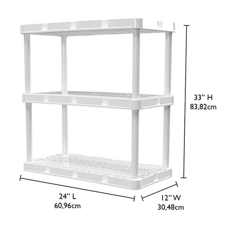 Gracious Living Knect A Shelf 3 Shelf Interlocking Storage Units (3 Pack) - Image 3
