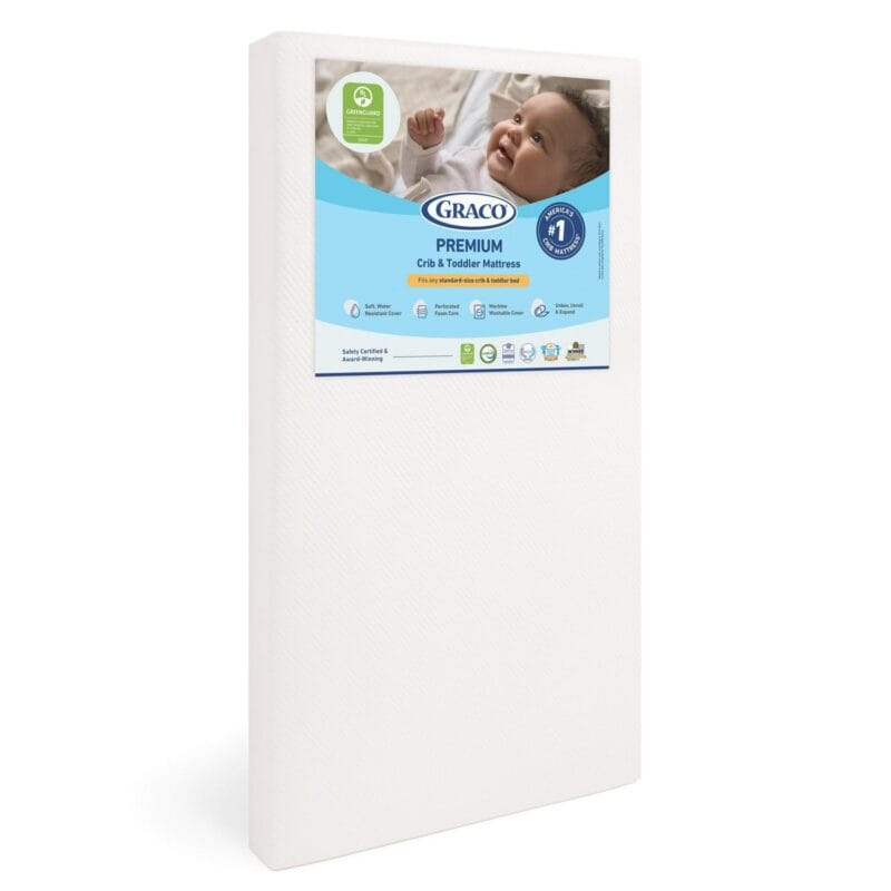 Graco Premium Foam Crib and Toddler Mattress, GREENGUARD Gold Certified, OEKO-TEX STANDARD 100