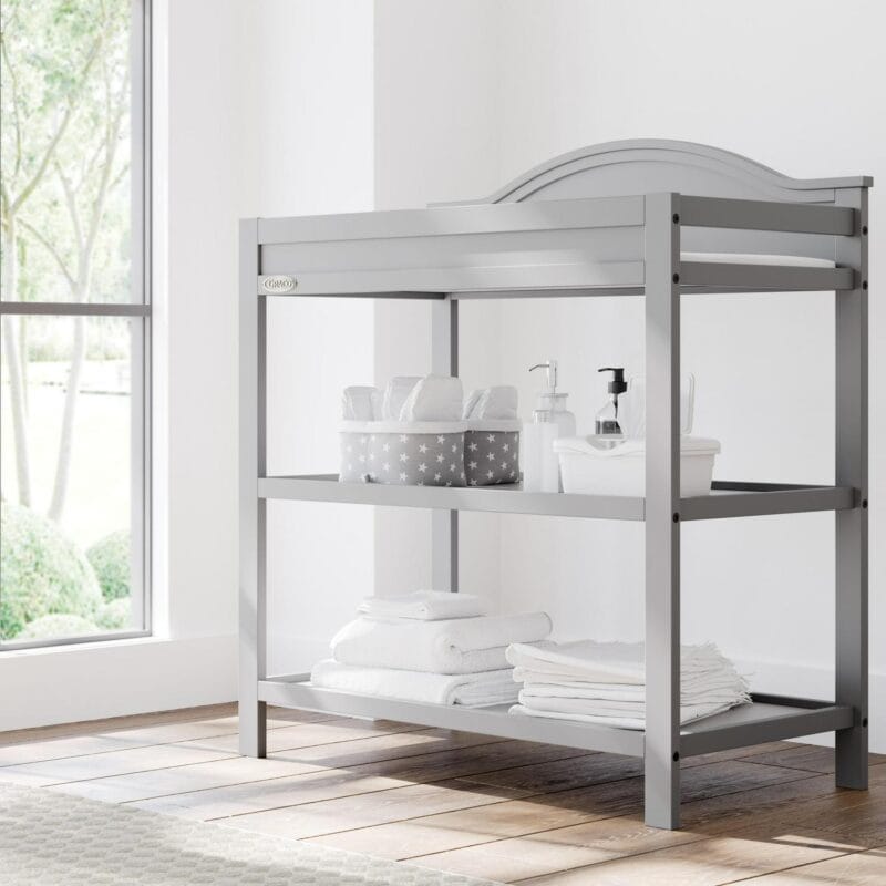 Graco Story Infant Wood Changing Table, Pebble Gray - Image 2