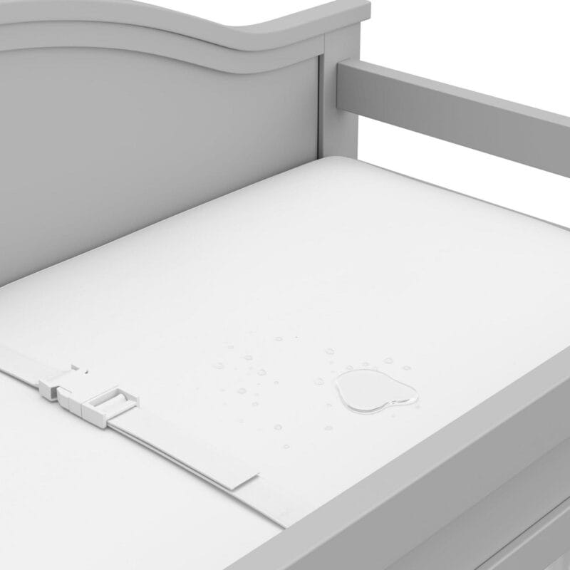 Graco Story Infant Wood Changing Table, Pebble Gray - Image 6