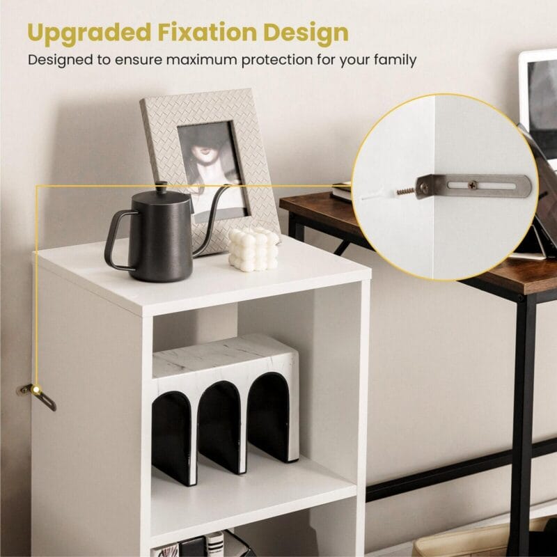 Gymax 2 PCS Bookshelf 2-Tier Open Wood Display Organizer Set Vinyl Record Cube Storage - Image 7