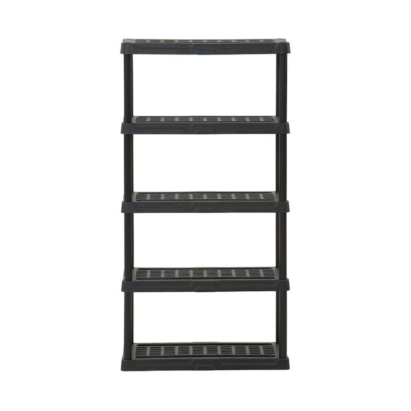 Hart Black Plastic 5-Tier 72  H x 36  W x 18  D, 750lb Total Capacity - Image 4