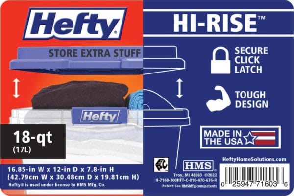 Hefty 18 Quart Clear 85bb9e8bda08c29c4f725746aa4e0dc3