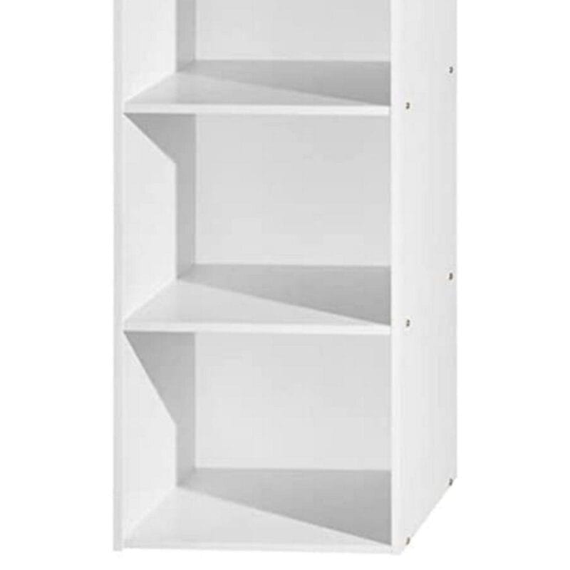 Hodedah 5-Shelf Bookcase, White - Image 2