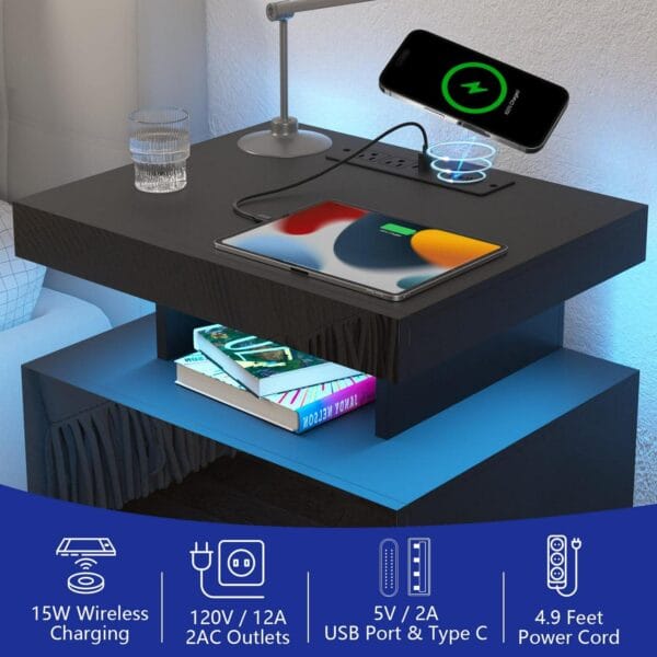 Hommpa LED Nightstan 65f7eda29c76c05cfccf93b97471f9e8