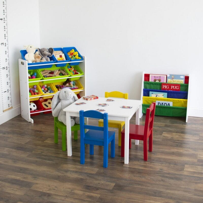 Humble Crew Summit Toy Storage Organizer with 12 Plastic Storage Bins, White/Primary - Image 5