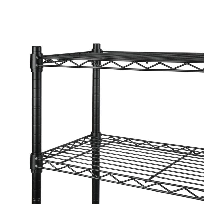 Hyper Tough 4 Tier Wire Shelf Unit, Black, 1400 lb. Capacity - Image 6